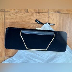 Black Clutch with Gold Handle
